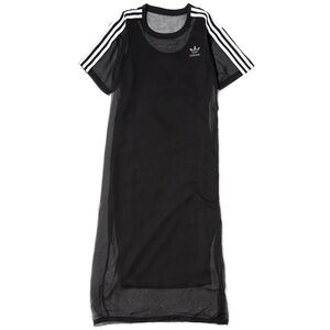 Adidas Women’s 3 Stripes Layer Midi Mesh Dress